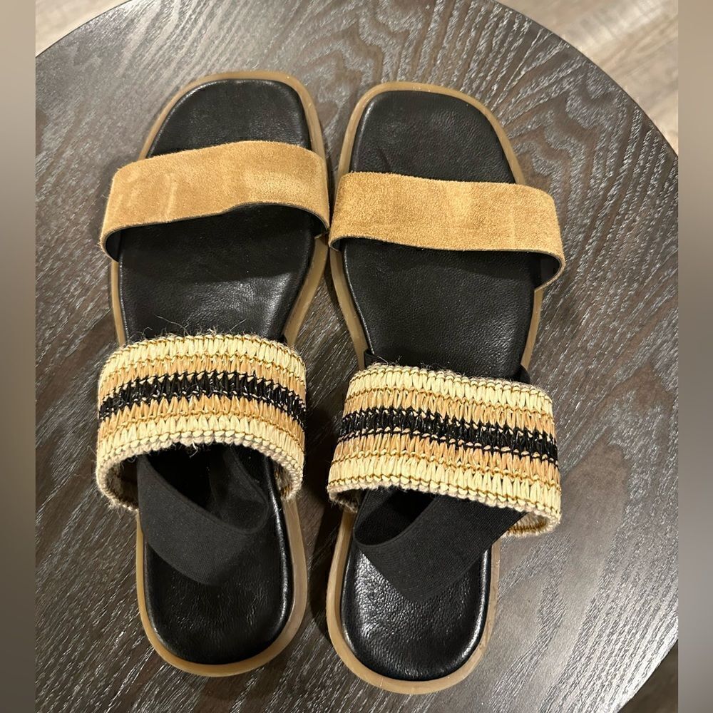 Italian Sling Sandals Leather Sock size 8
